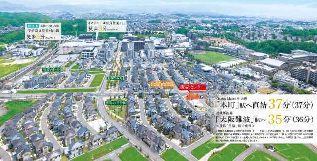近鉄不動産の分譲住宅の街並み